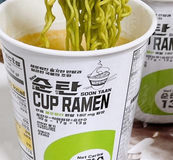 칼로리 낮은 컵라면 1위 순탄 컵라면 다이어트용