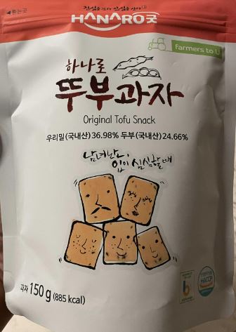 하나로 뚜부과자 패키지 칼로리 1위 제품 사진