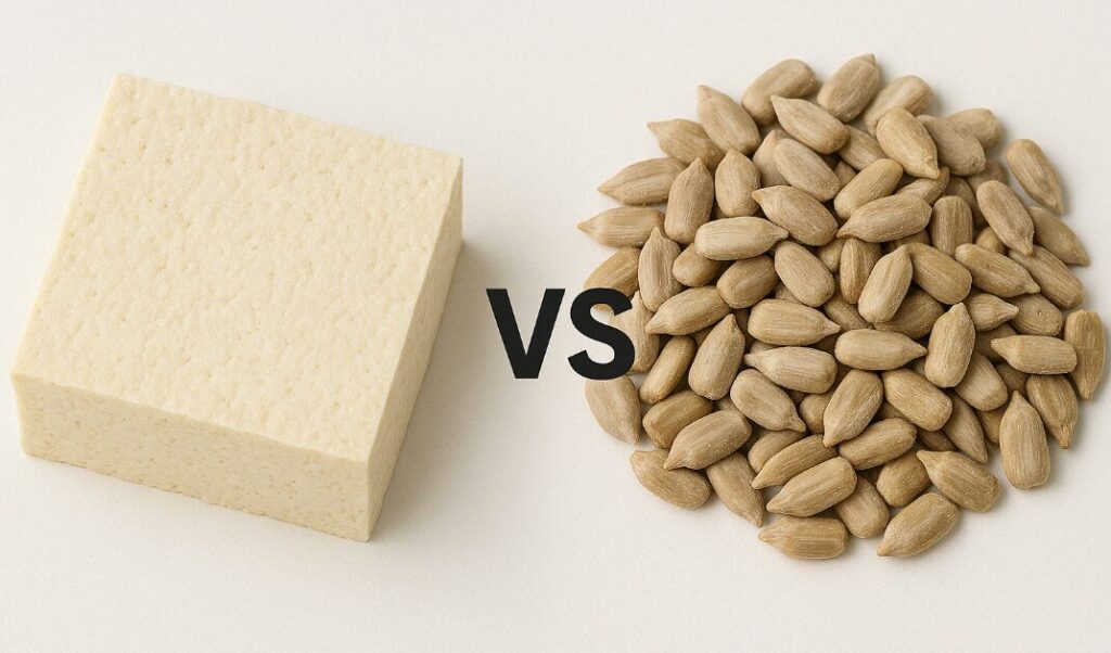 틱 완화에 좋은 음식 비교: 두부 vs  해바라기씨!