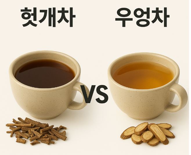 헛개차 vs 우엉차, 간 해독에 더 좋은 차는?