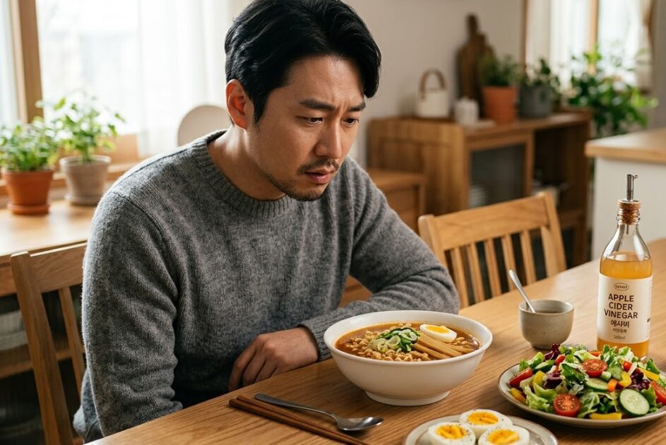 당뇨 환자도 라면을 먹을 수 있을까? 혈당 스파이크를 50% 낮추는 ‘애사비’ 활용법과 3단계 식사 순서의 과학