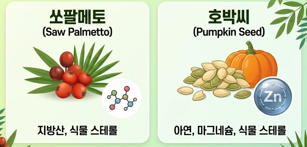 쏘팔메토 vs 호박씨, 전립선 건강에 더 좋은 영양제 성분은 무엇일까?