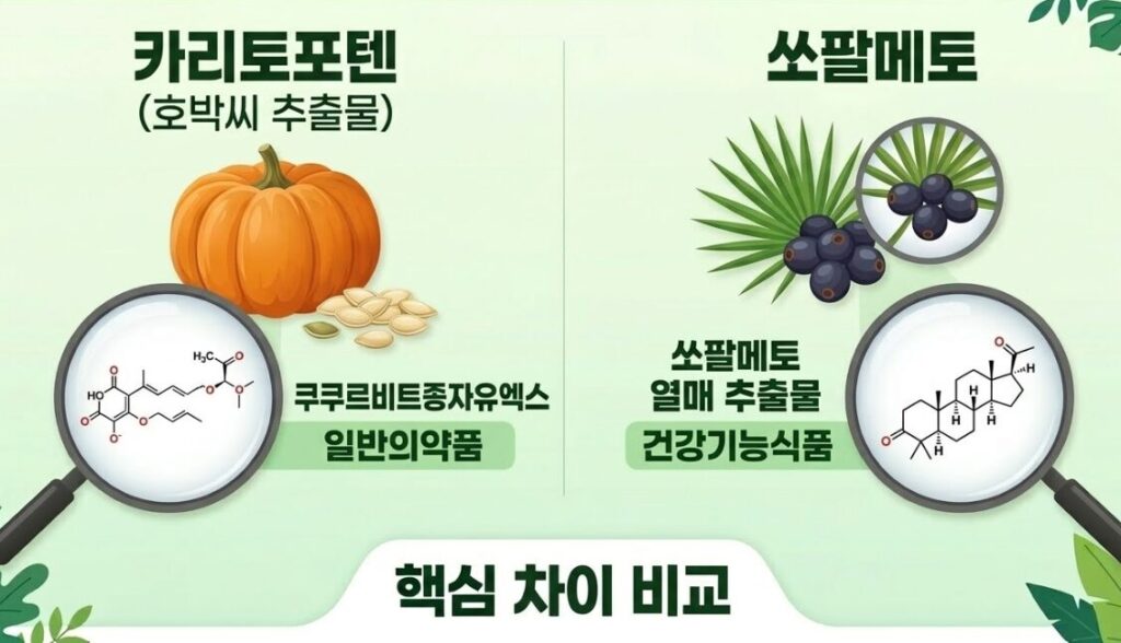 카리토포텐 vs 쏘팔메토, 전립선 건강에 더 효과적인 것은?