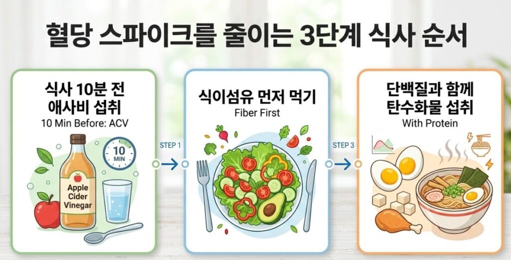 혈당스파이크 방식 식사순서