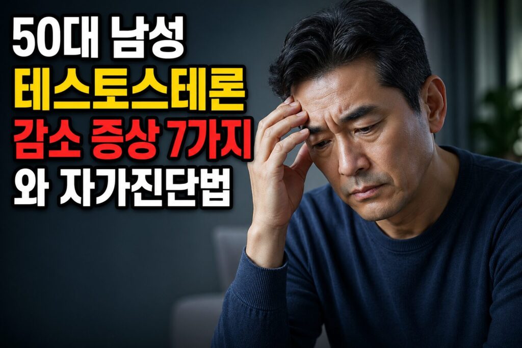 50대 남성 테스토스테론 감소 증상 7가지와 자가진단법