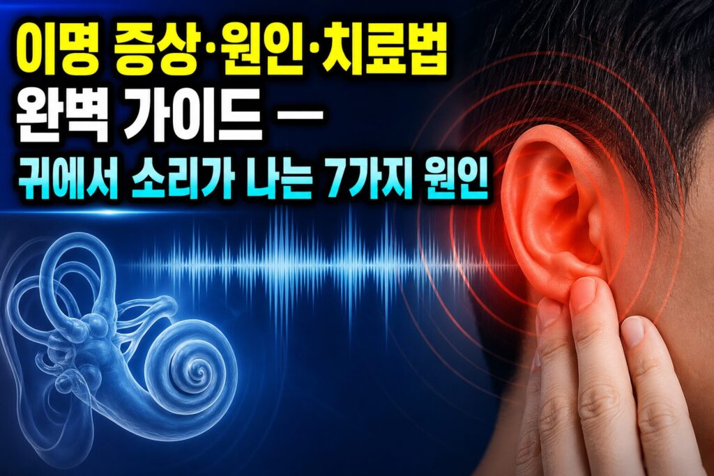 이명 증상·원인·치료법 완벽 가이드 — 귀에서 소리가 나는 7가지 원인