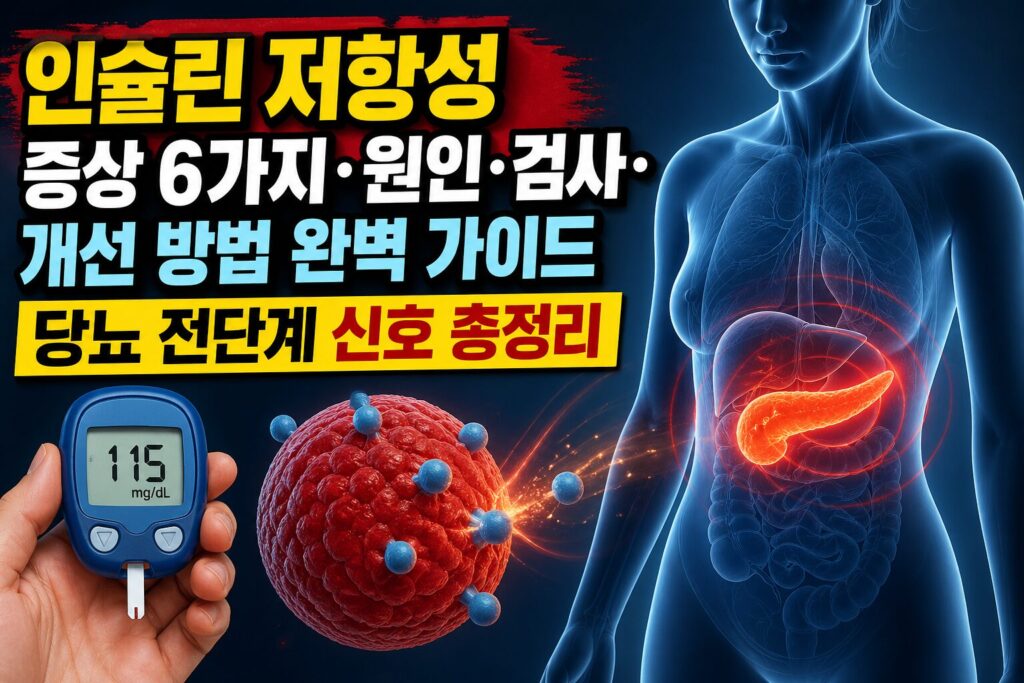 인슐린 저항성 증상 6가지·원인·검사·개선 방법 완벽 가이드 — 당뇨 전단계 신호 총정리