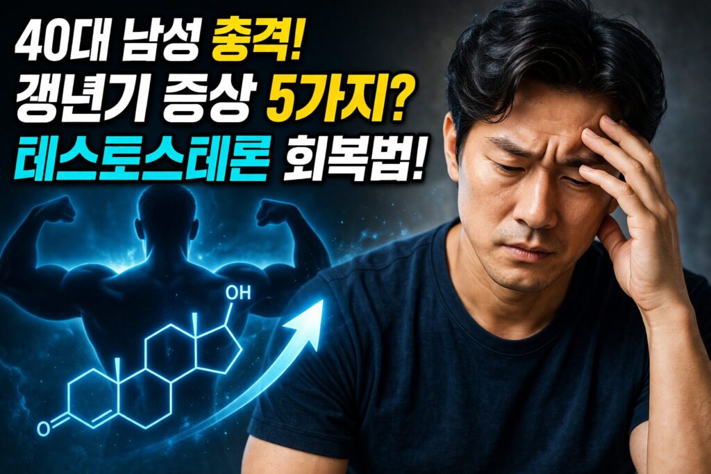 40대 남성 갱년기 증상 5가지와 테스토스테론 회복법