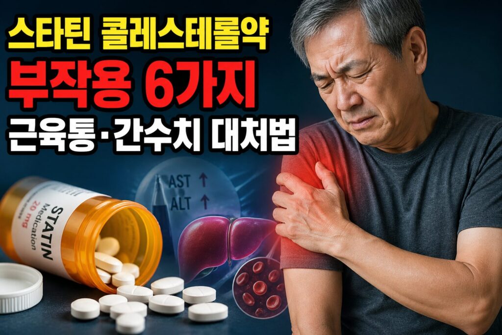 스타틴 콜레스테롤약 부작용 6가지 근육통·간수치 대처법
