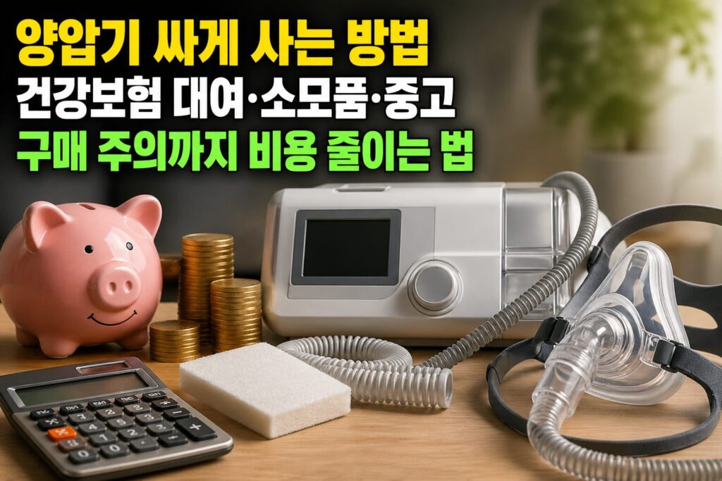 양압기 싸게 사는 방법 — 건강보험 대여·소모품·중고 구매 주의까지 비용 줄이는 법
