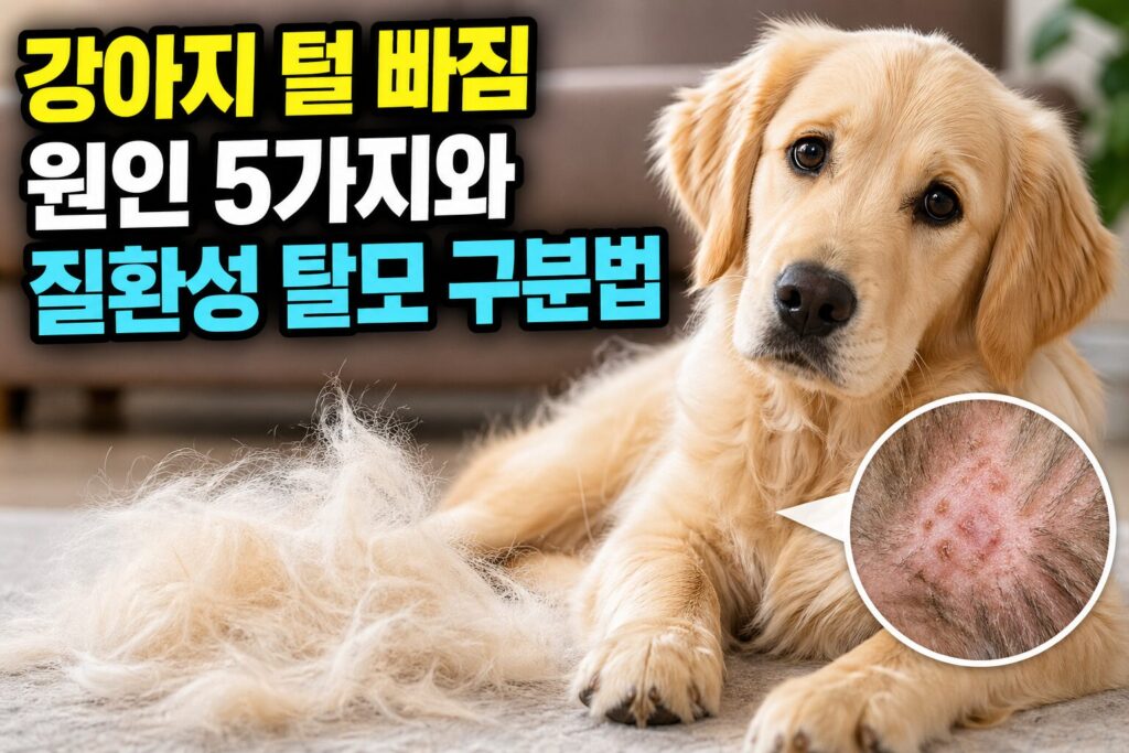 강아지 털 빠짐 원인 5가지와 질환성 탈모 구분법