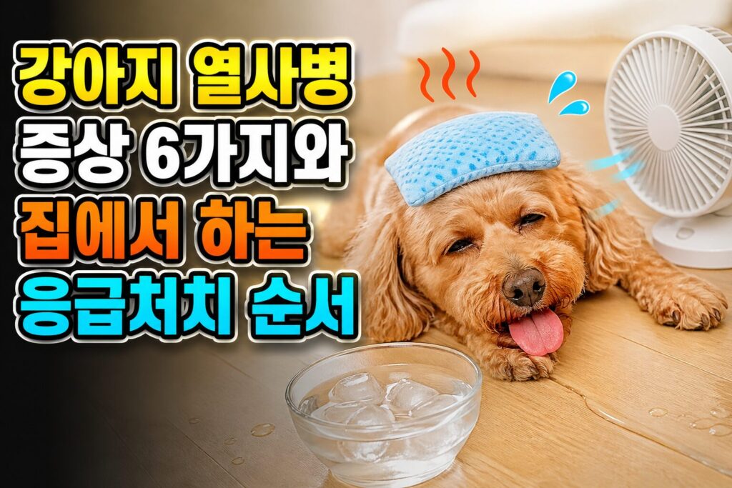 강아지 열사병 증상 6가지와 집에서 하는 응급처치 순서