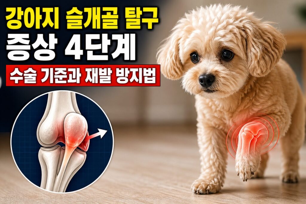 강아지 슬개골 탈구 증상 4단계 — 수술 기준과 재발 방지법