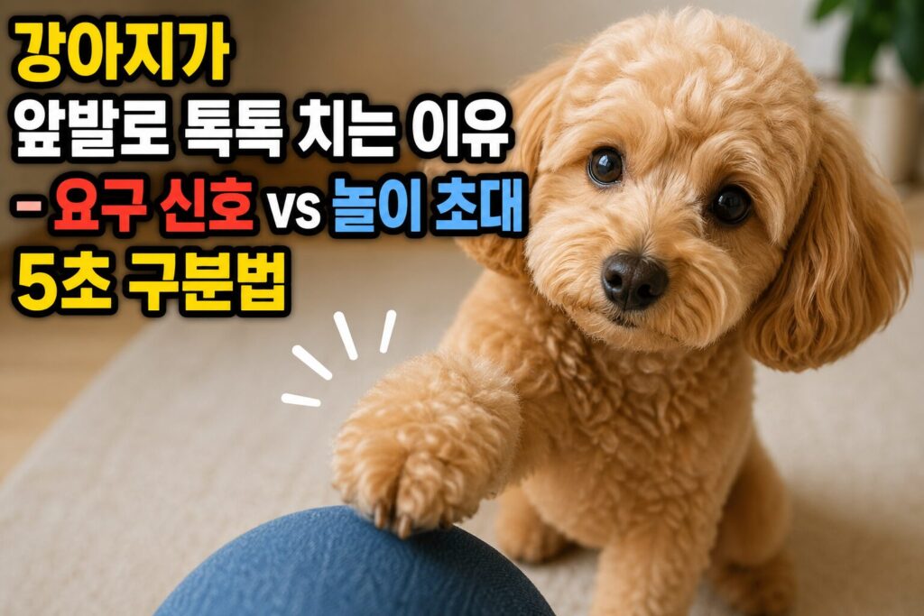 강아지가 앞발로 톡톡 치는 이유 – 요구 신호 vs 놀이 초대 5초 구분법