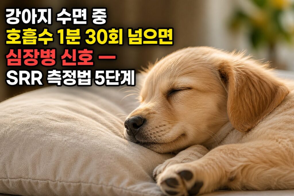 강아지 수면 중 호흡수 1분 30회 넘으면 심장병 신호 — SRR 측정법 5단계