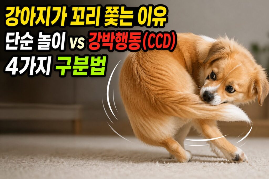 강아지가 꼬리 쫓는 이유 — 단순 놀이 vs 강박행동(CCD) 4가지 구분법