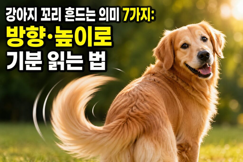 강아지 꼬리 흔드는 의미 7가지: 방향·높이로 기분 읽는 법