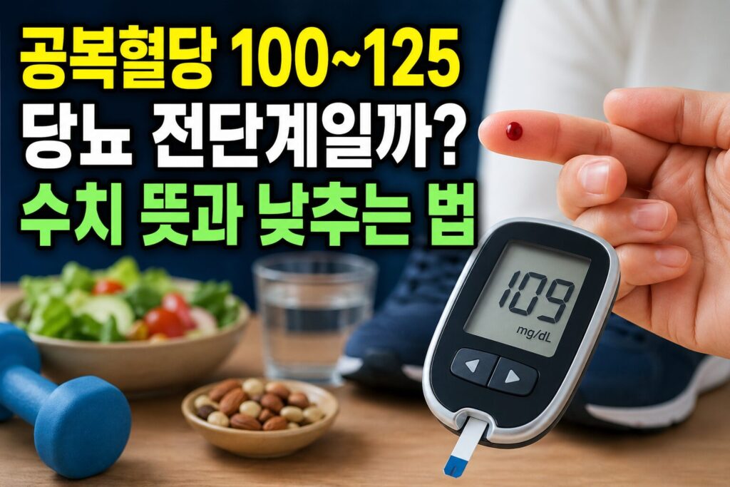공복혈당 100~125 당뇨 전단계일까? 수치 뜻과 낮추는 법