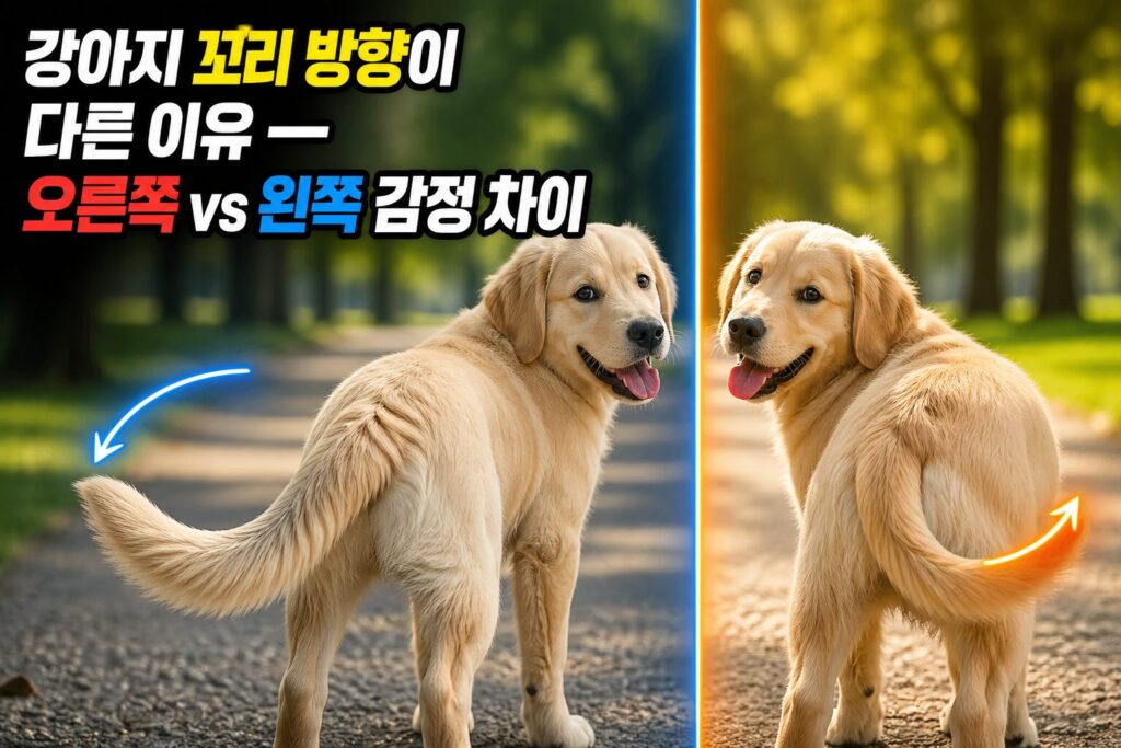 강아지 꼬리 방향이 다른 이유 — 오른쪽 vs 왼쪽 감정 차이