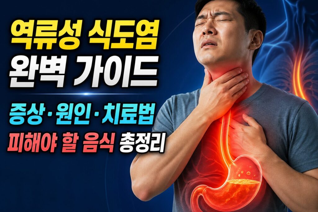 역류성 식도염 완벽 가이드 — 증상·원인·치료법·피해야 할 음식 총정리