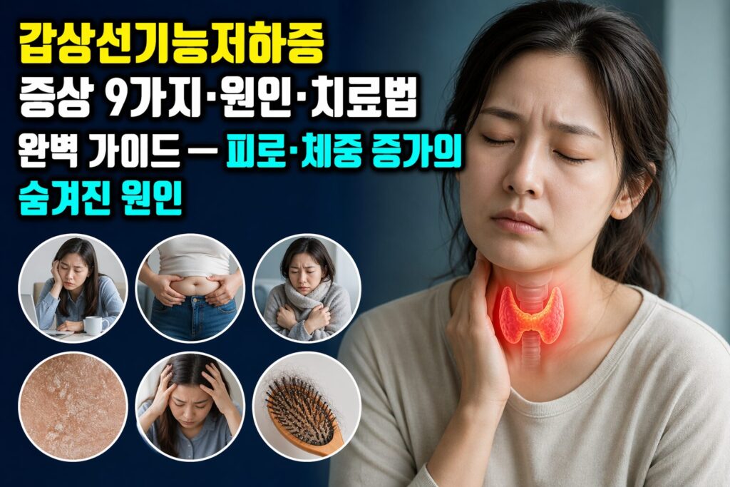 갑상선기능저하증 증상 9가지·원인·치료법 완벽 가이드 — 피로·체중 증가의 숨겨진 원인
