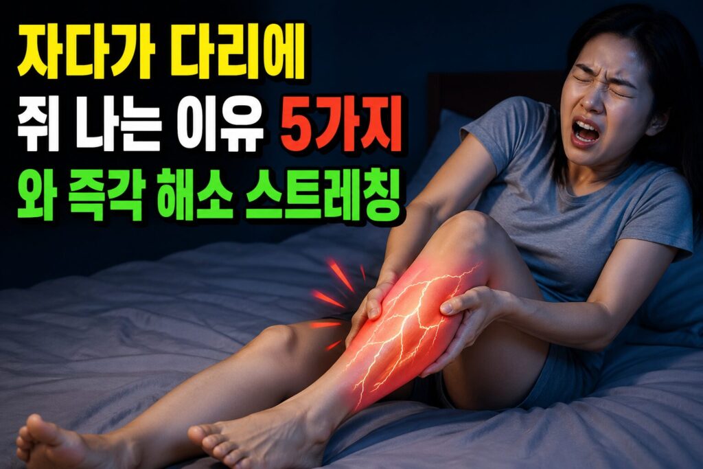 자다가 다리에 쥐 나는 이유 5가지와 즉각 해소 스트레칭