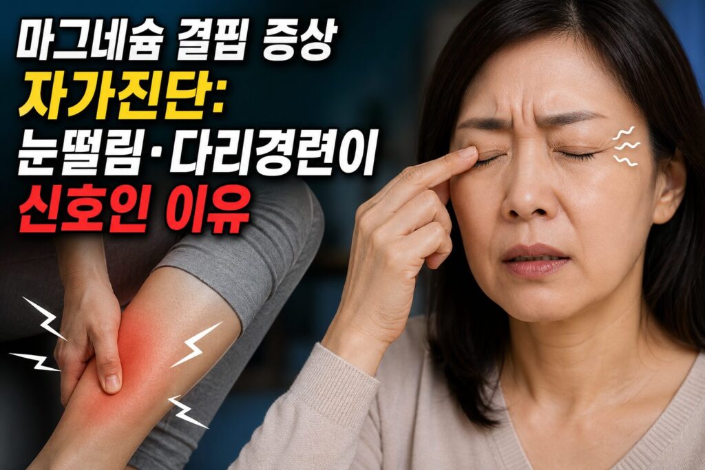 마그네슘 결핍 증상 자가진단: 눈떨림·다리경련이 신호인 이유