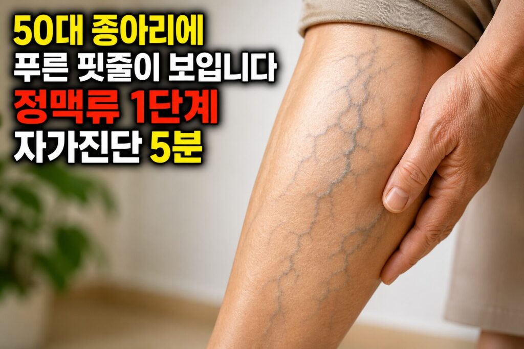 50대 종아리에 푸른 핏줄이 보입니다, 정맥류 1단계 자가진단 5분