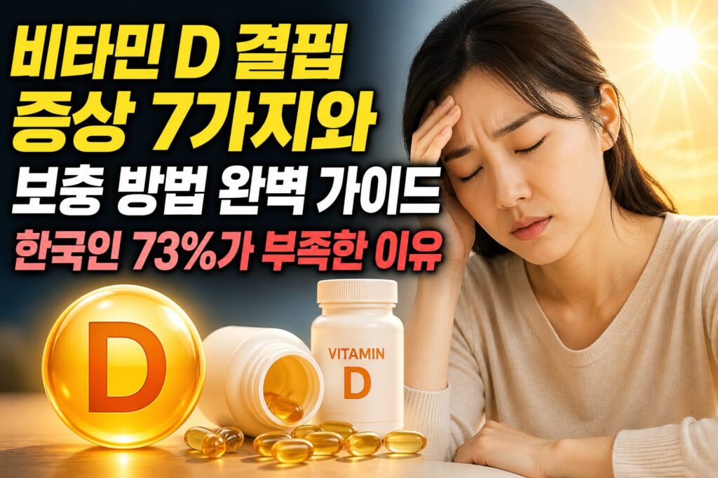 비타민 D 결핍 증상 7가지와 보충 방법 완벽 가이드 — 한국인 73%가 부족한 이유