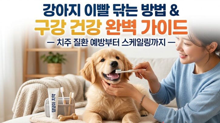 강아지 이빨 닦는 방법 & 구강 건강 완벽 가이드 — 치주 질환 예방부터 스케일링까지