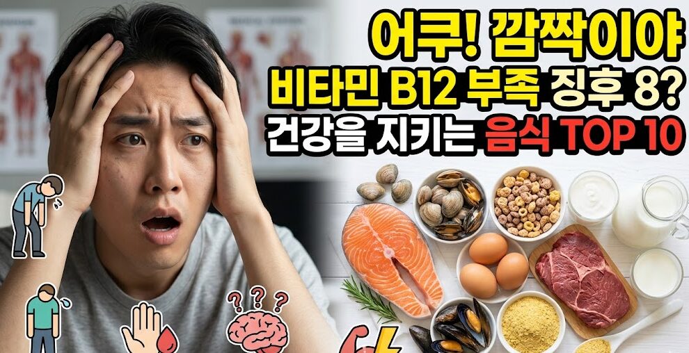 비타민 B12 부족 증상 8가지 & 많은 음식 TOP10