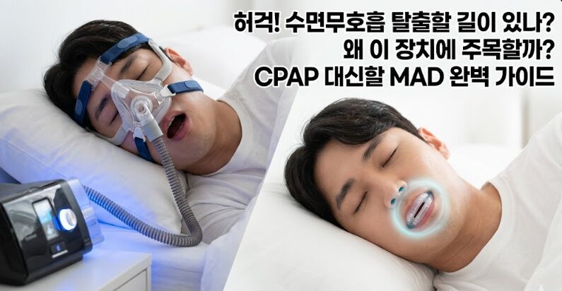 수면무호흡 구강 장치(MAD) 치료 완벽 가이드 — CPAP 대안 총정리