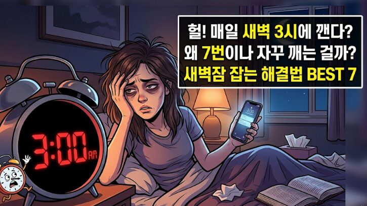 새벽 3~4시에 자꾸 깬다면? 불면증만이 아닌 7가지 원인과 해결법