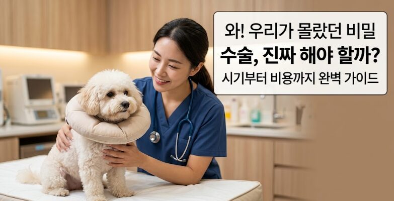 강아지 중성화 수술 완벽 가이드 — 시기·비용·장단점·회복 관리