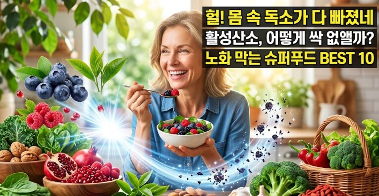 항산화 식품 TOP10 — 활성산소를 잡는 슈퍼푸드 완벽 가이드