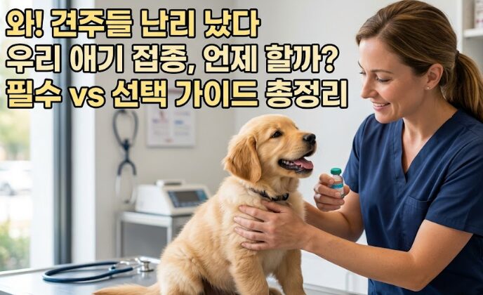 강아지 예방접종 종류·시기·비용·부작용 완벽 가이드 — 필수 vs 선택 접종 총정리