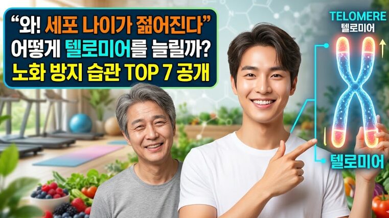 텔로미어 노화 방지 완벽 가이드 – 세포 나이를 줄이는 7가지 생활습관
