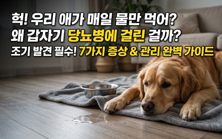 강아지 당뇨병 증상 7가지·치료·관리 완벽 가이드 — 조기 발견이 생명