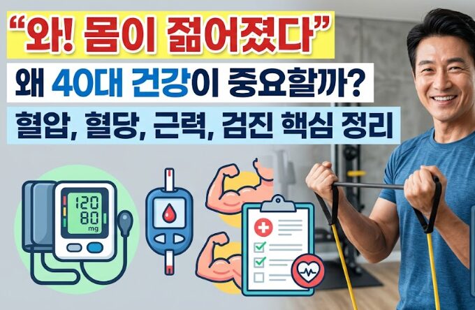 40대 건강관리 방법 완벽 가이드 — 혈압·혈당·근력·검진 핵심 정리