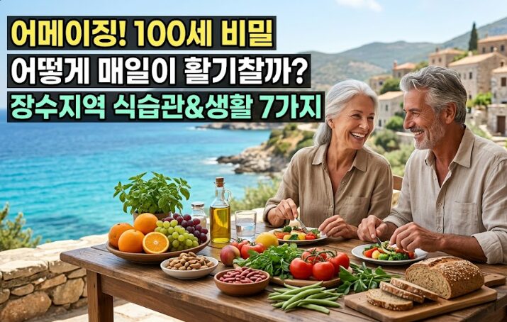 블루존 장수의 비밀: 세계 장수 지역 사람들의 식습관과 생활법 7가지