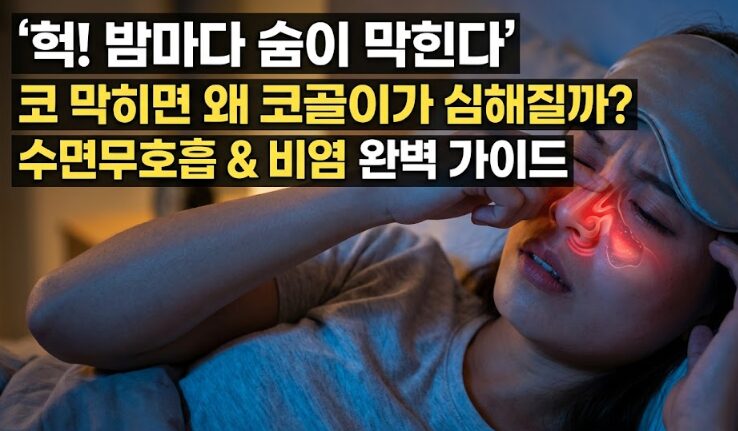 수면무호흡과 코막힘·비염의 관계 완벽 가이드 – 코 막히면 코골이가 심해지는 이유