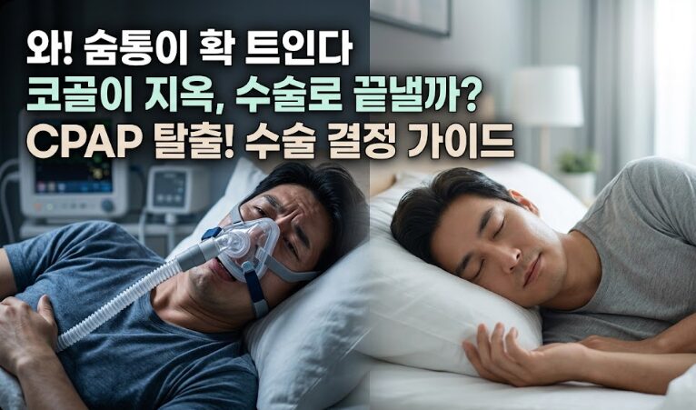 수면무호흡 수술 치료 완벽 가이드 – CPAP 대신 수술이 필요한 경우