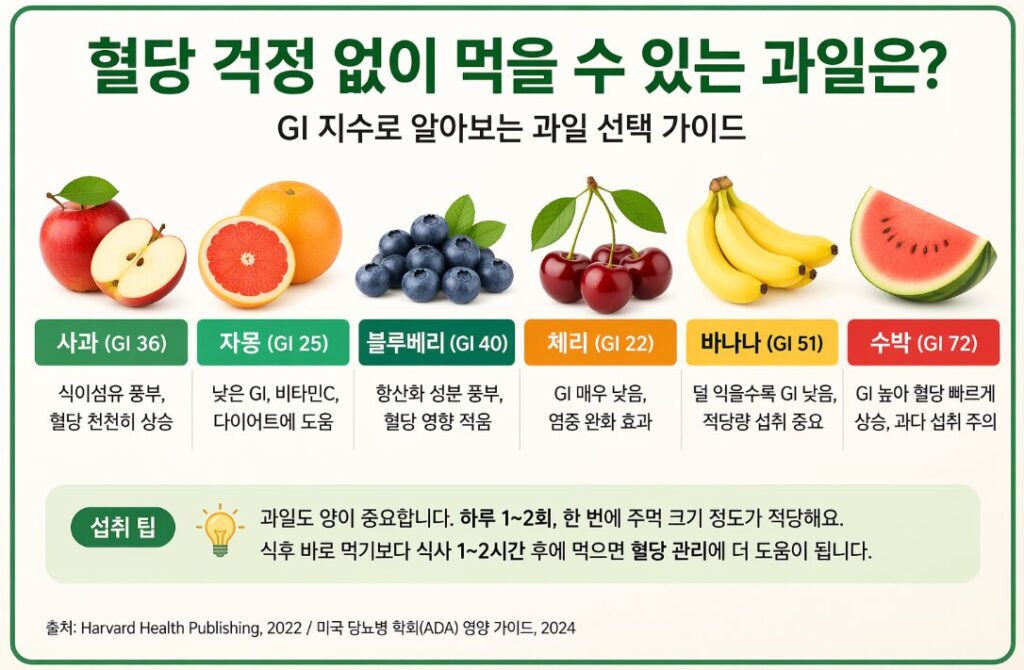 과일과 혈당, 당도보다 더 중요한 7가지 기준