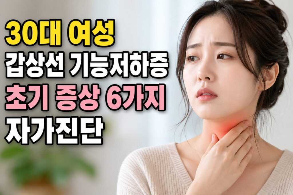 30대 여성 갑상선 기능저하증 초기 증상 6가지 자가진단