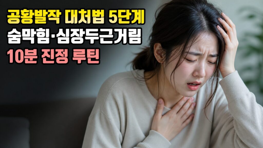 공황발작 대처법 5단계｜숨막힘·심장두근거림 10분 진정 루틴