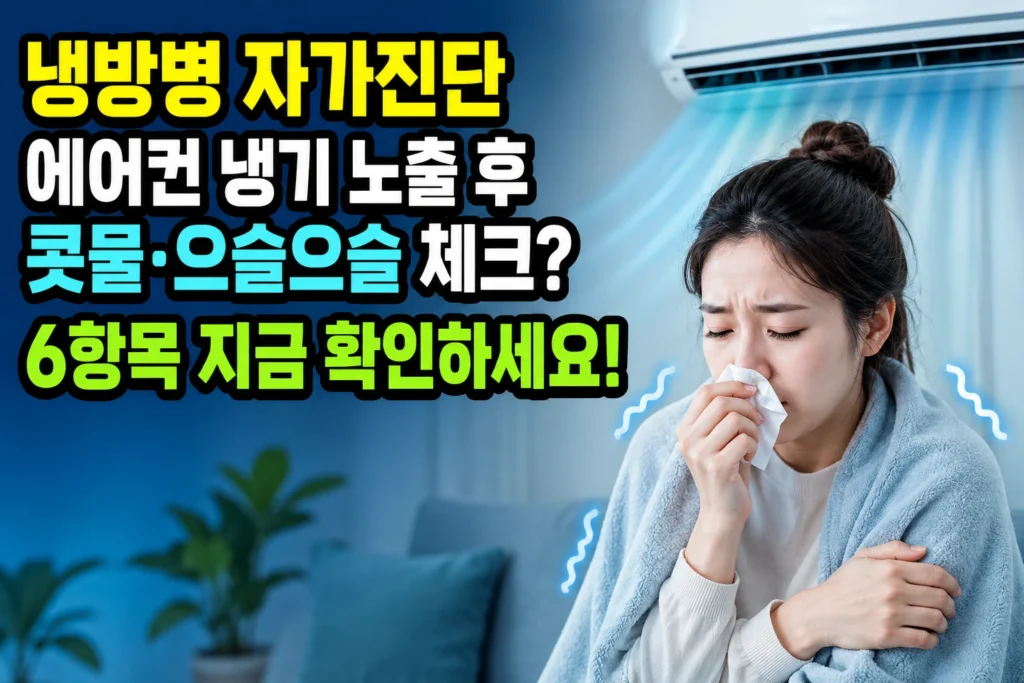 냉방병 자가진단 체크리스트 6가지 — 에어컨 냉기가 원인인지 확인하는 법