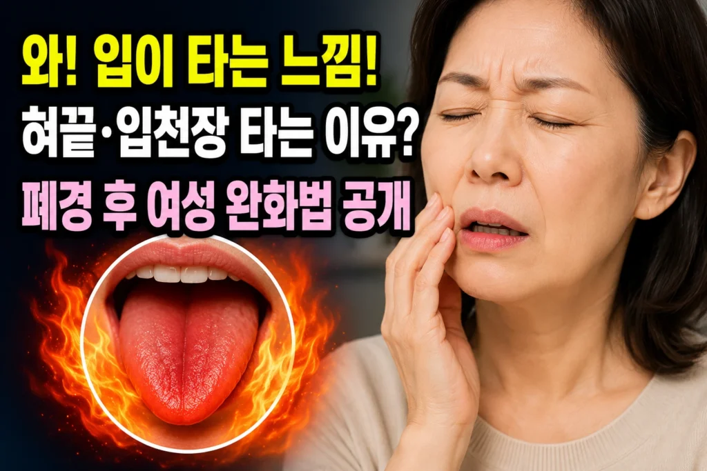 구강작열감증후군 원인 4가지와 폐경 후 여성 완화법