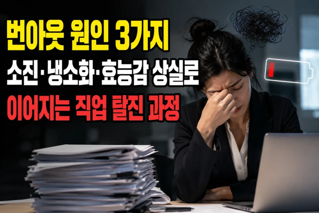 번아웃 원인 3가지 — 소진·냉소화·효능감 상실로 이어지는 직업 탈진 과정