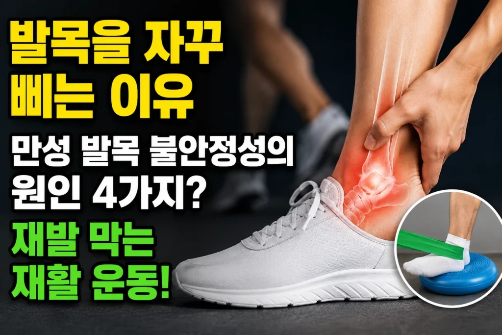 발목을 자꾸 삐는 이유 — 만성 발목 불안정성의 원인 4가지와 재발 막는 재활 운동
