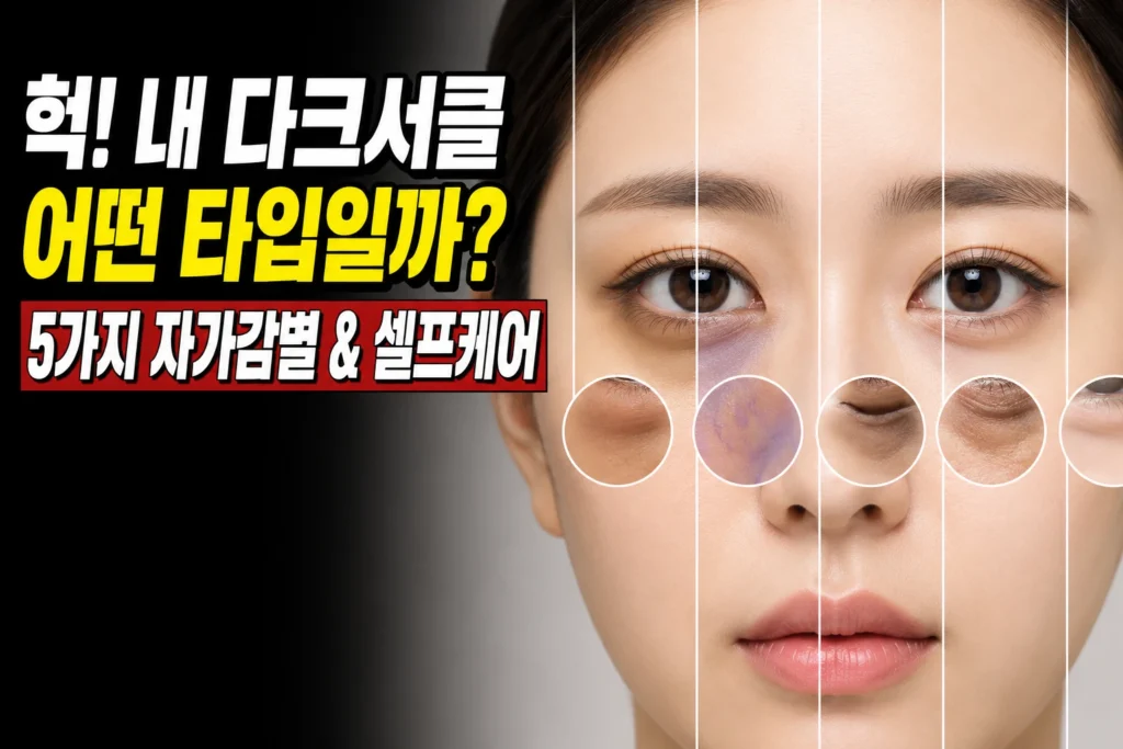 다크서클 5가지 타입 자가감별 — 색소형·혈관형·구조형·복합형·일시적 구분법과 셀프케어